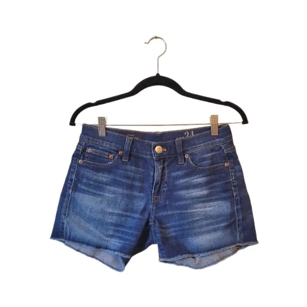J. Crew Indigo Denim Dark Wash Shorts